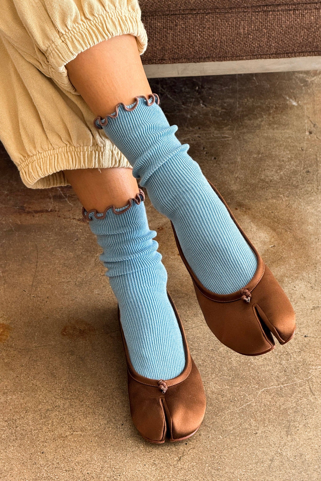 Ruffled Modal Socks