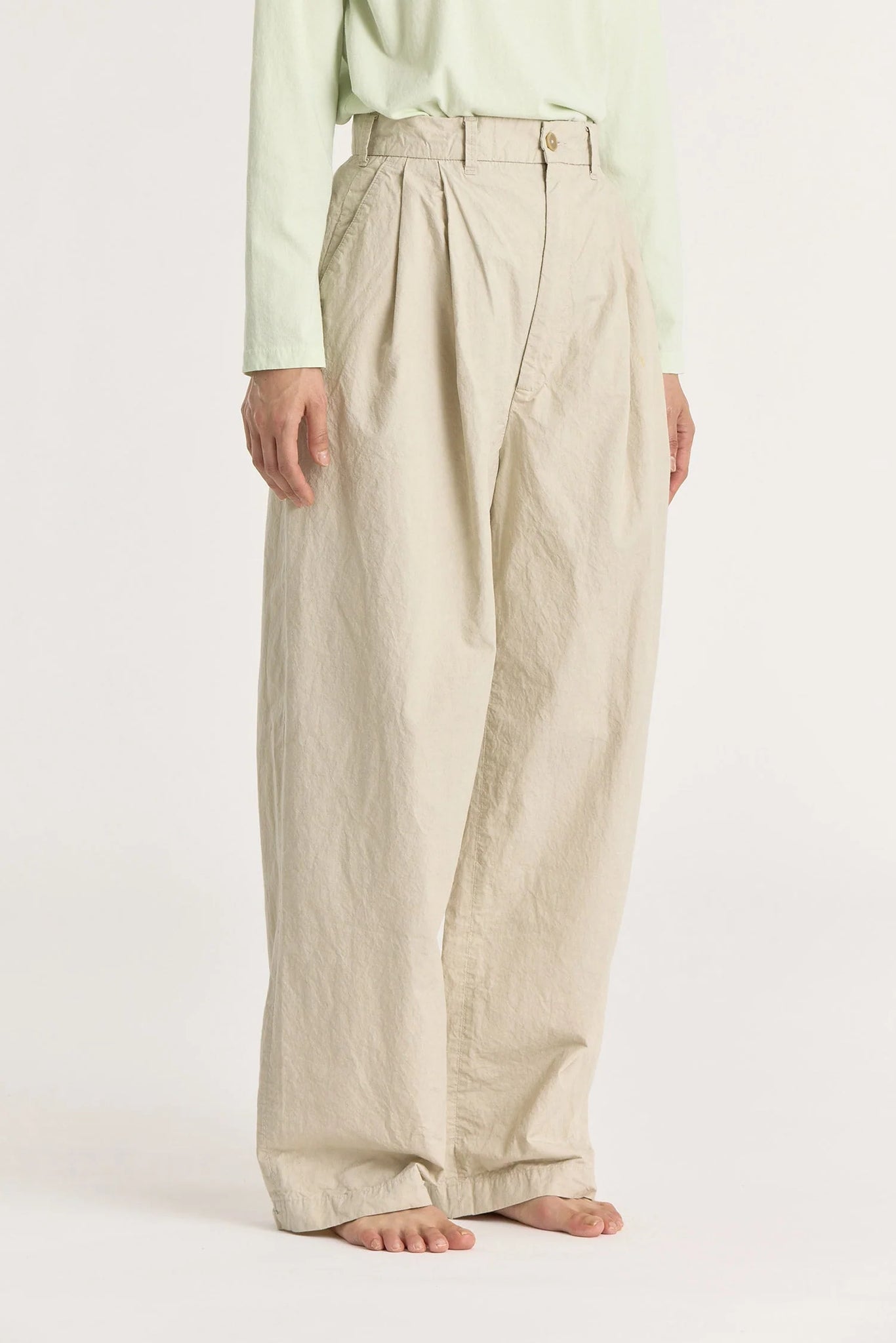 Crinkled Wide Trousers