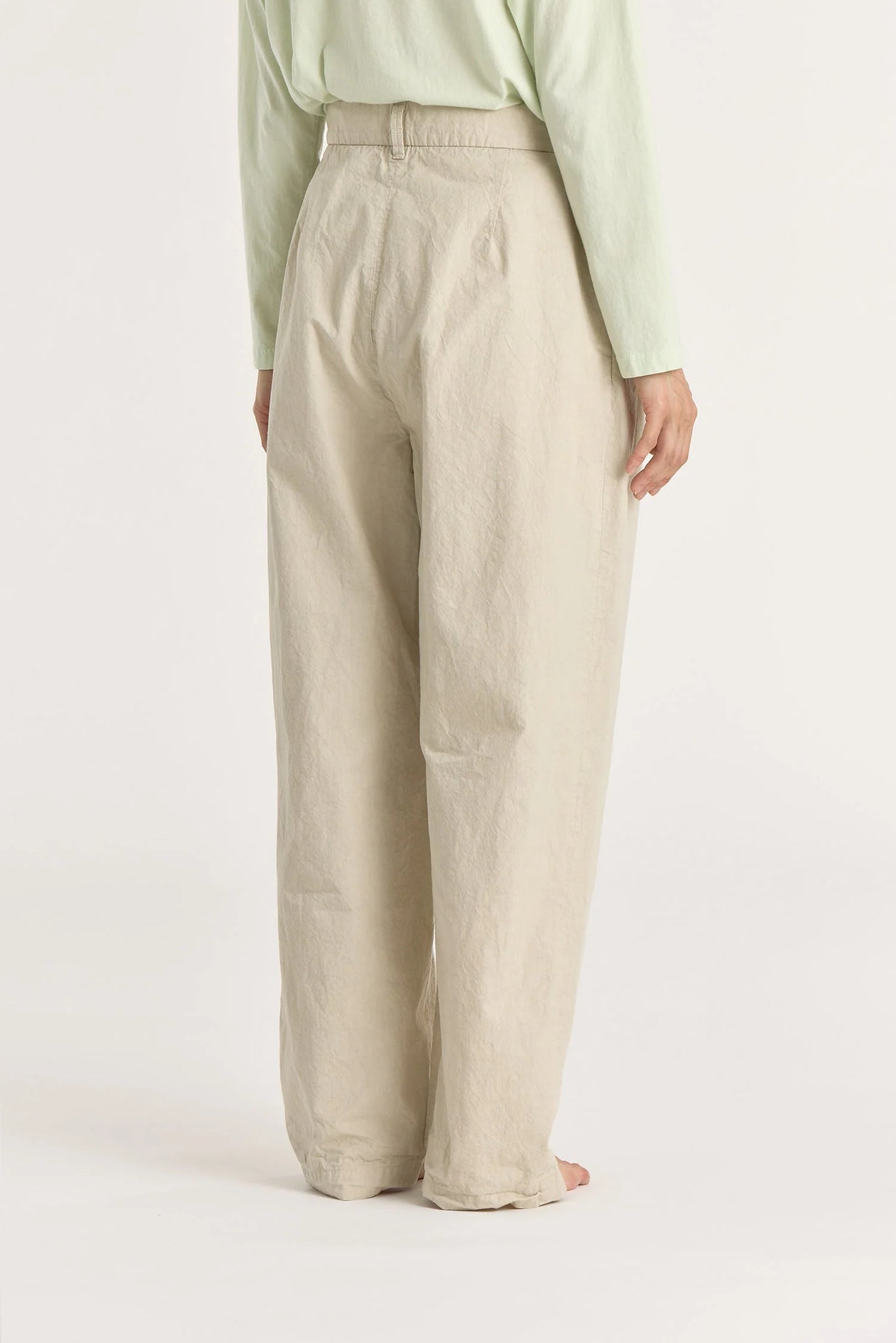 Crinkled Wide Trousers