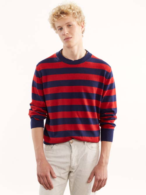 Recycled Cashmere & Cotton Striped Sweater