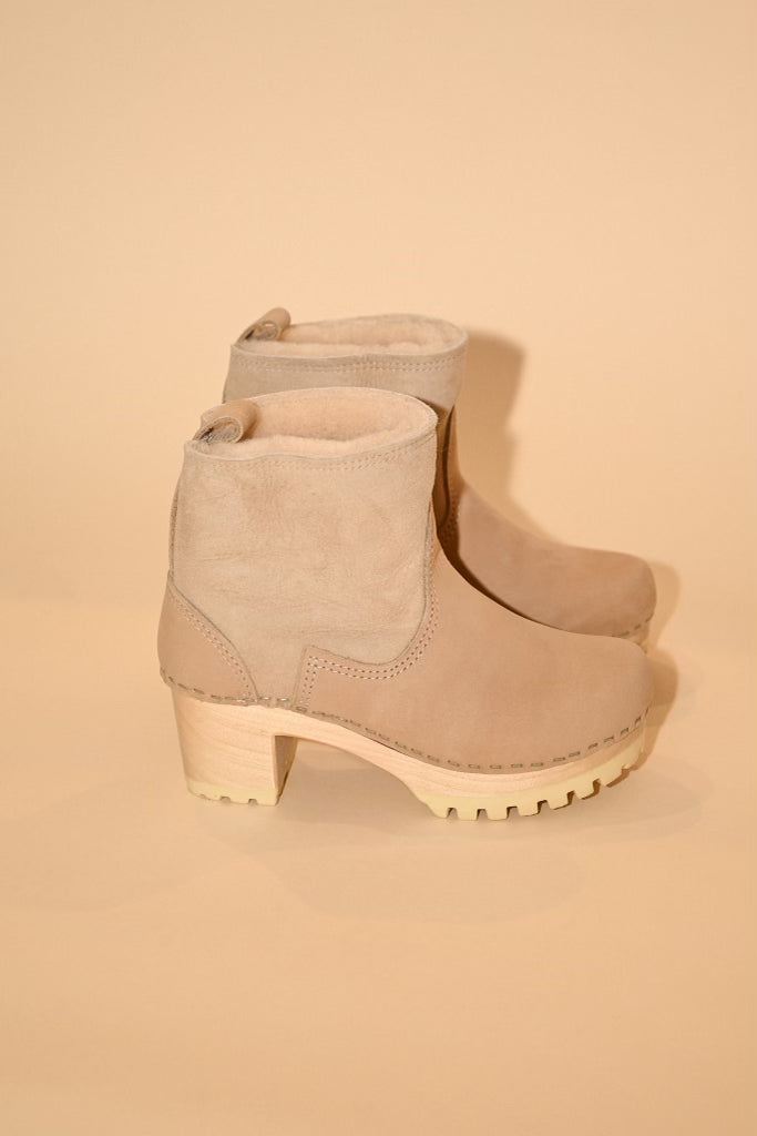 5" Pull On Shearling Clog Boot