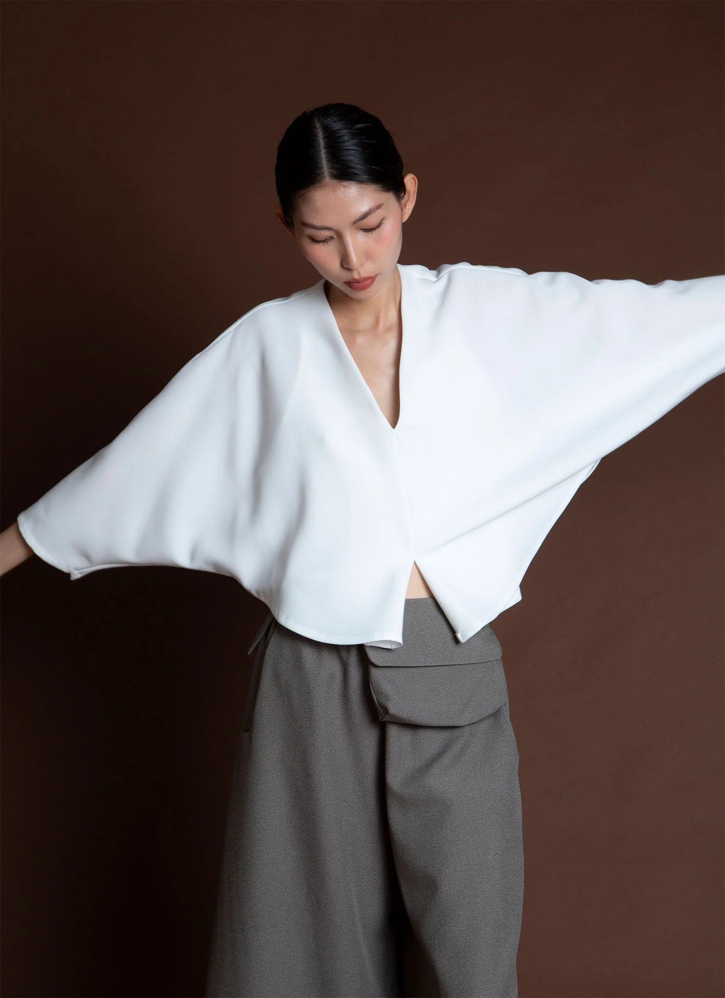 Lemongrass Double Folded Dolman Neck Top