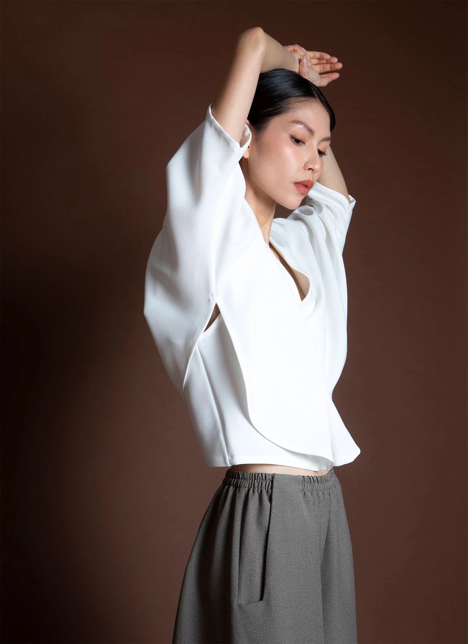 Lemongrass Double Folded Dolman Neck Top