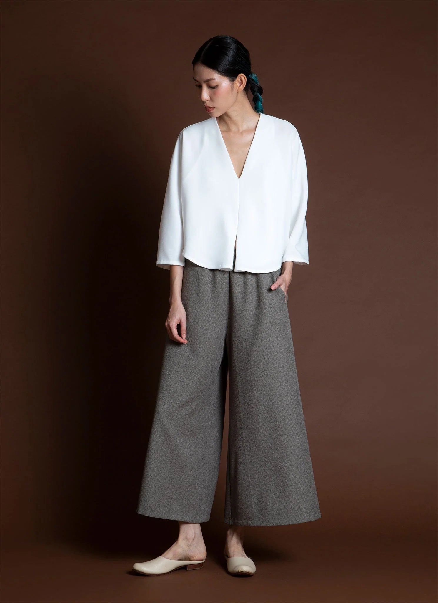 Lemongrass Double Folded Dolman Neck Top