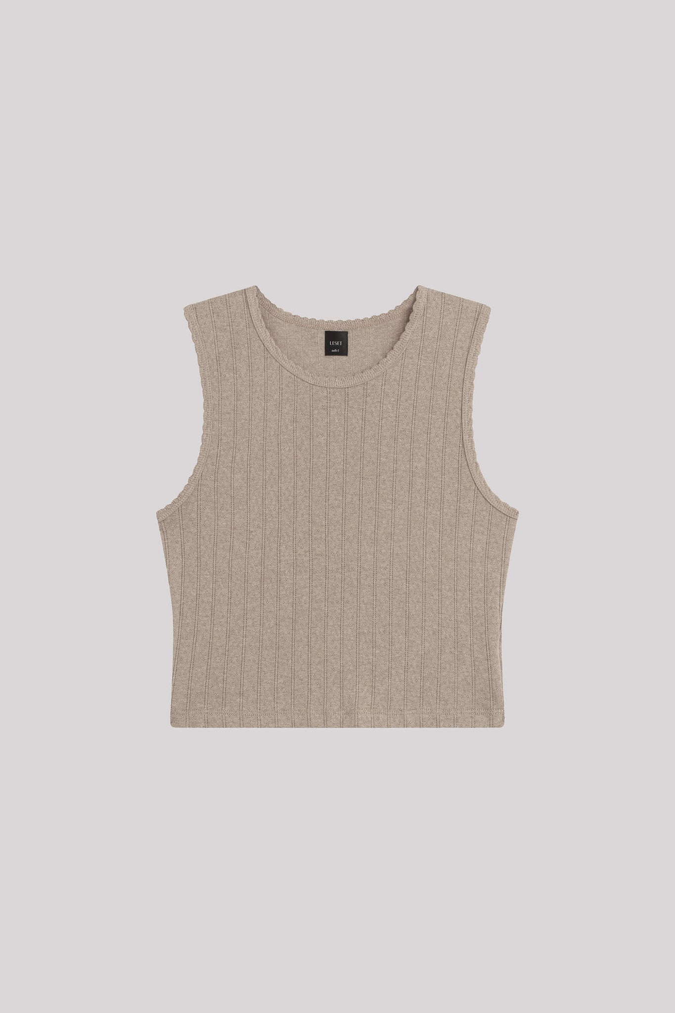 Pointelle Sleeveless Crew