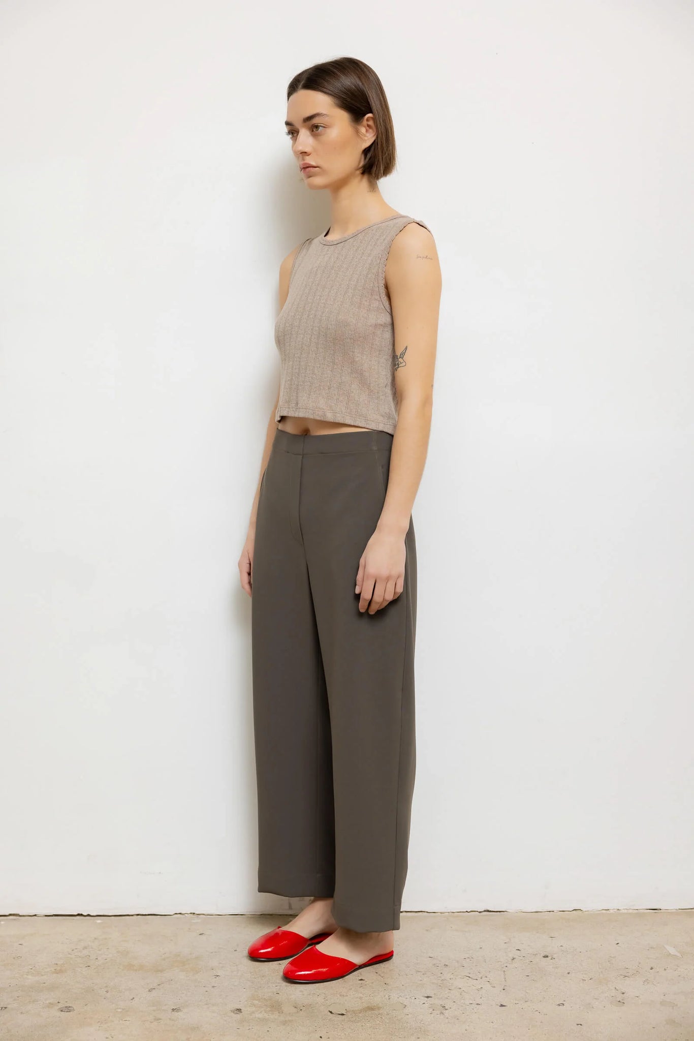 Pointelle Sleeveless Crew