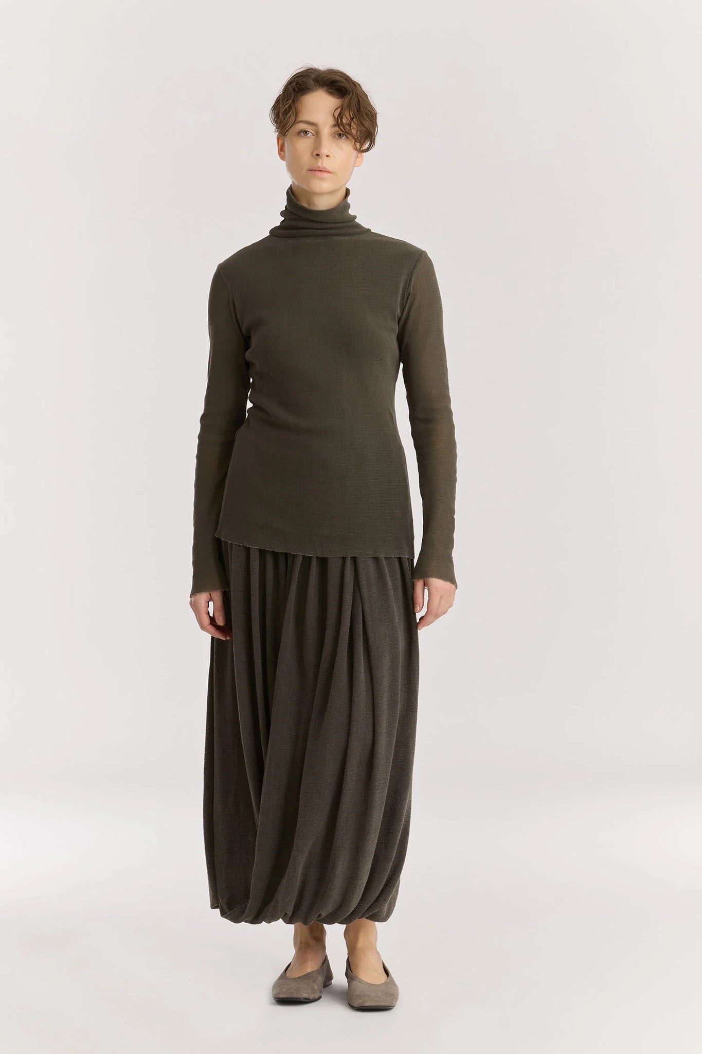 Double Mesh Turtleneck