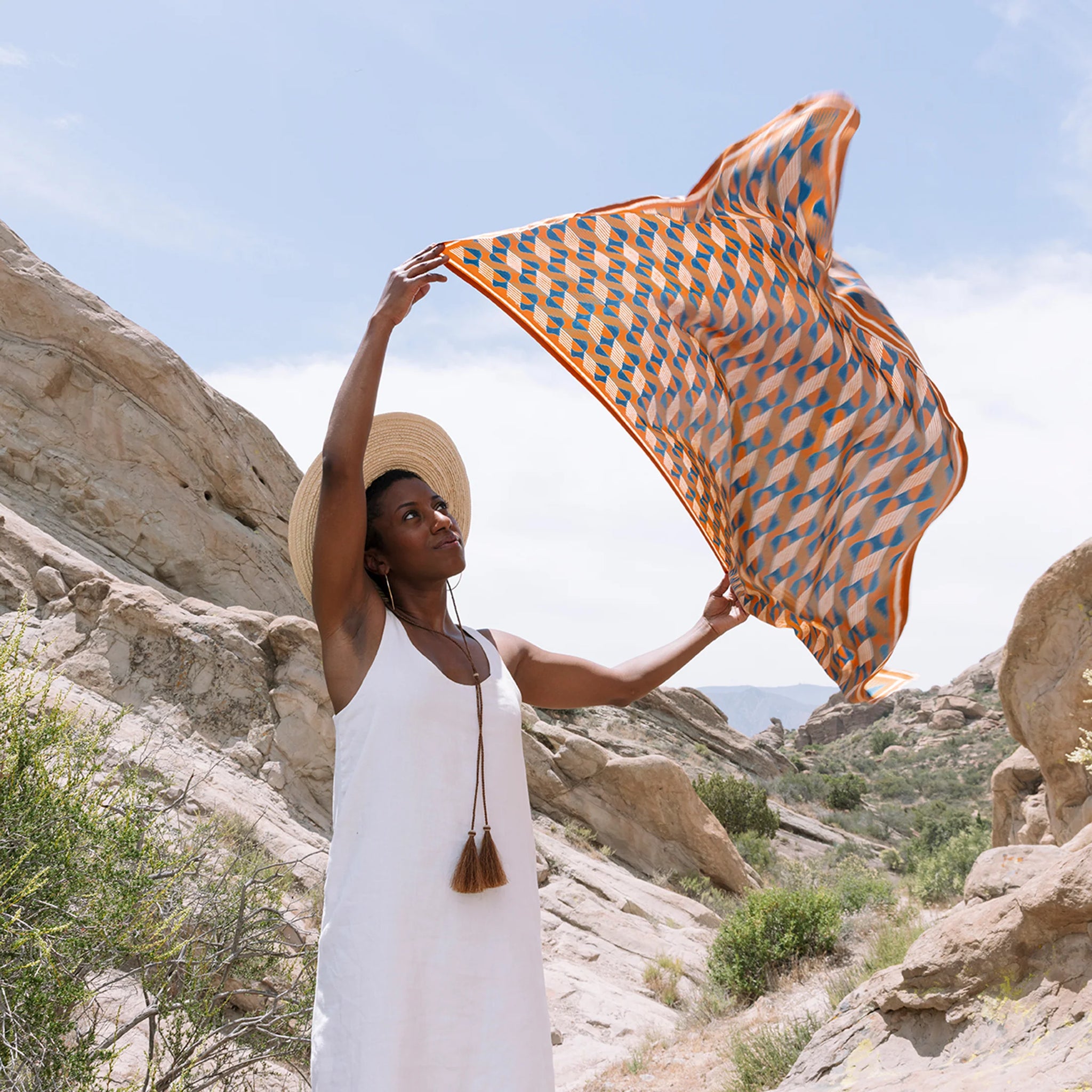 Dolomite Silk Square Scarf
