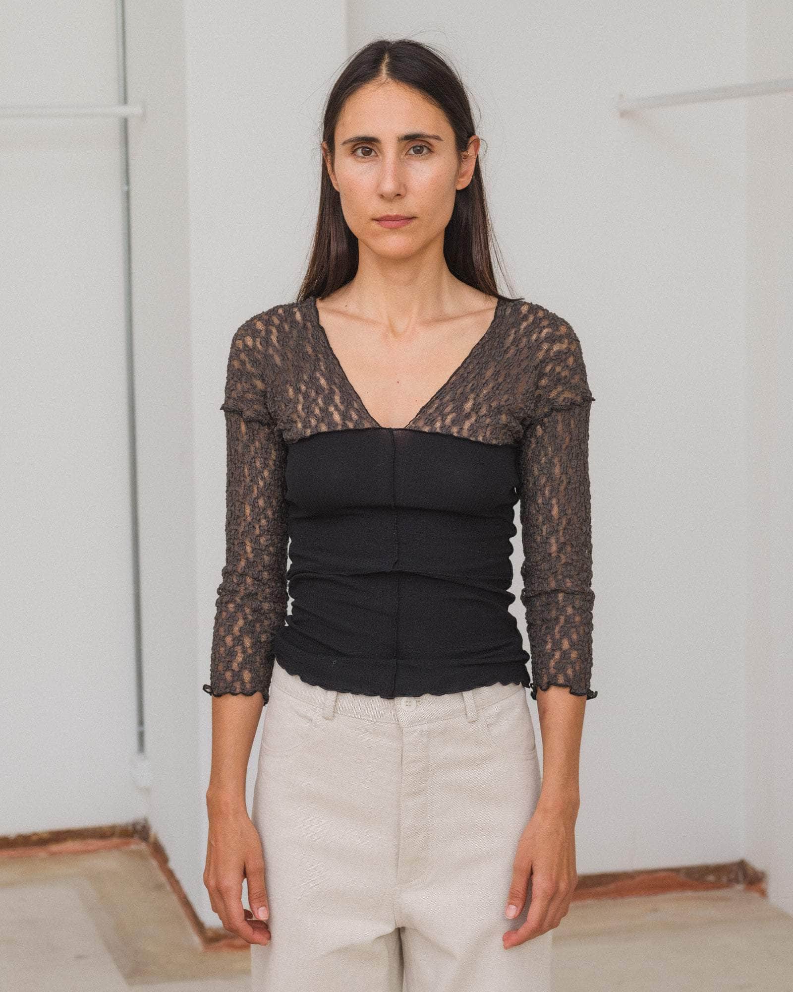 baserange Nehru タンクトップ - レース＆ウール Nehru Halter Top in Assortment | Organic cotton lace | en