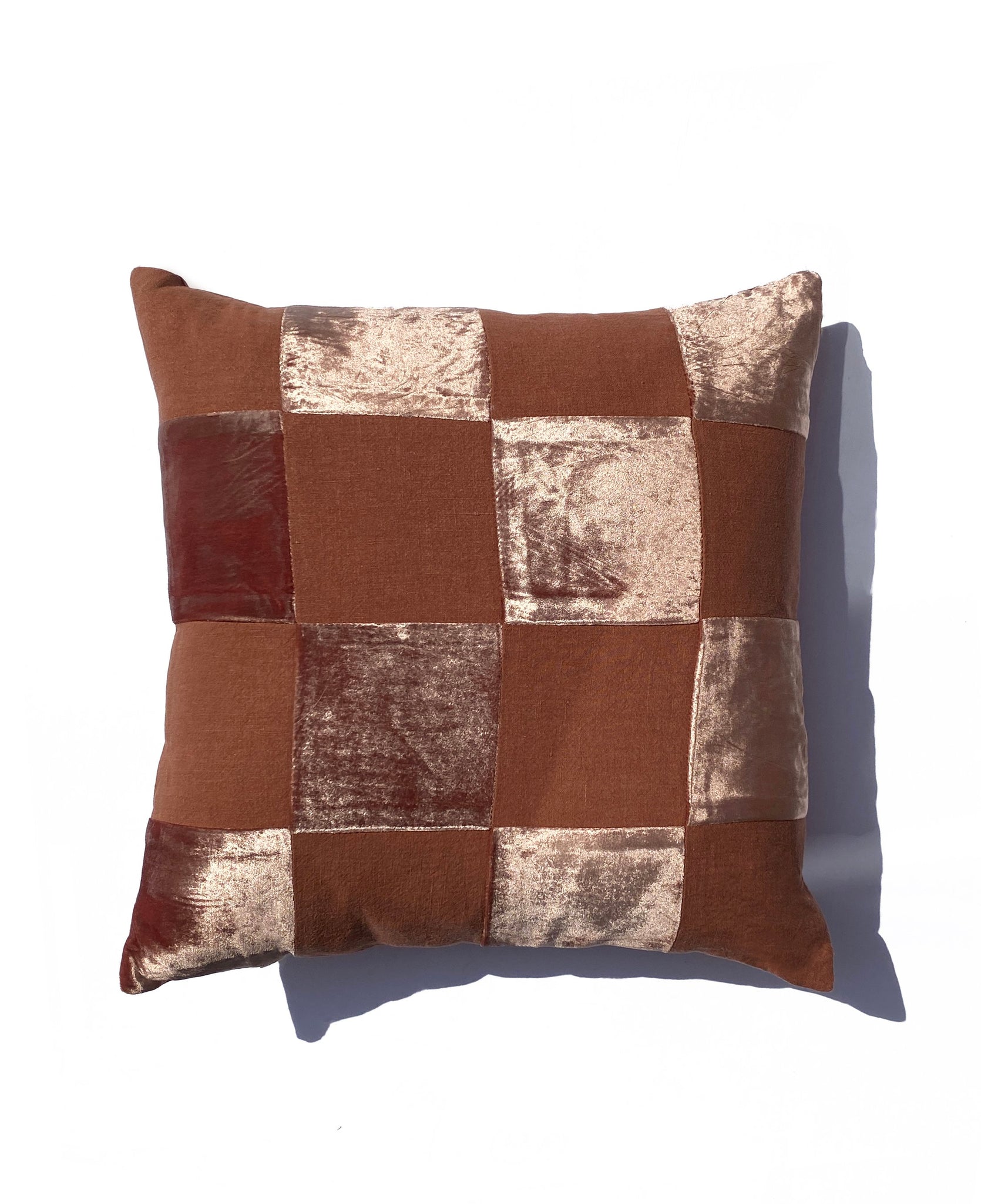 Small Velvet Checkered Pillow