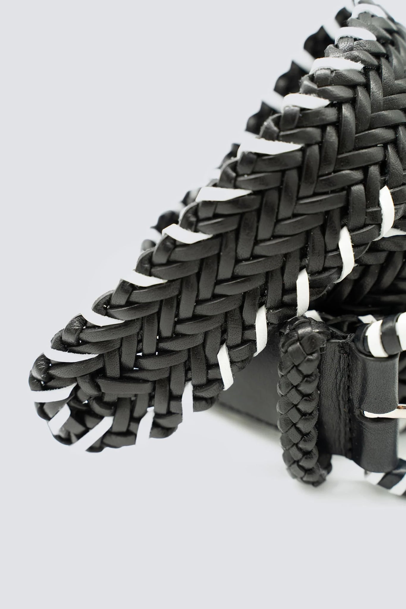16 Ply Wrapped Leather Buckle Bi Color Belt
