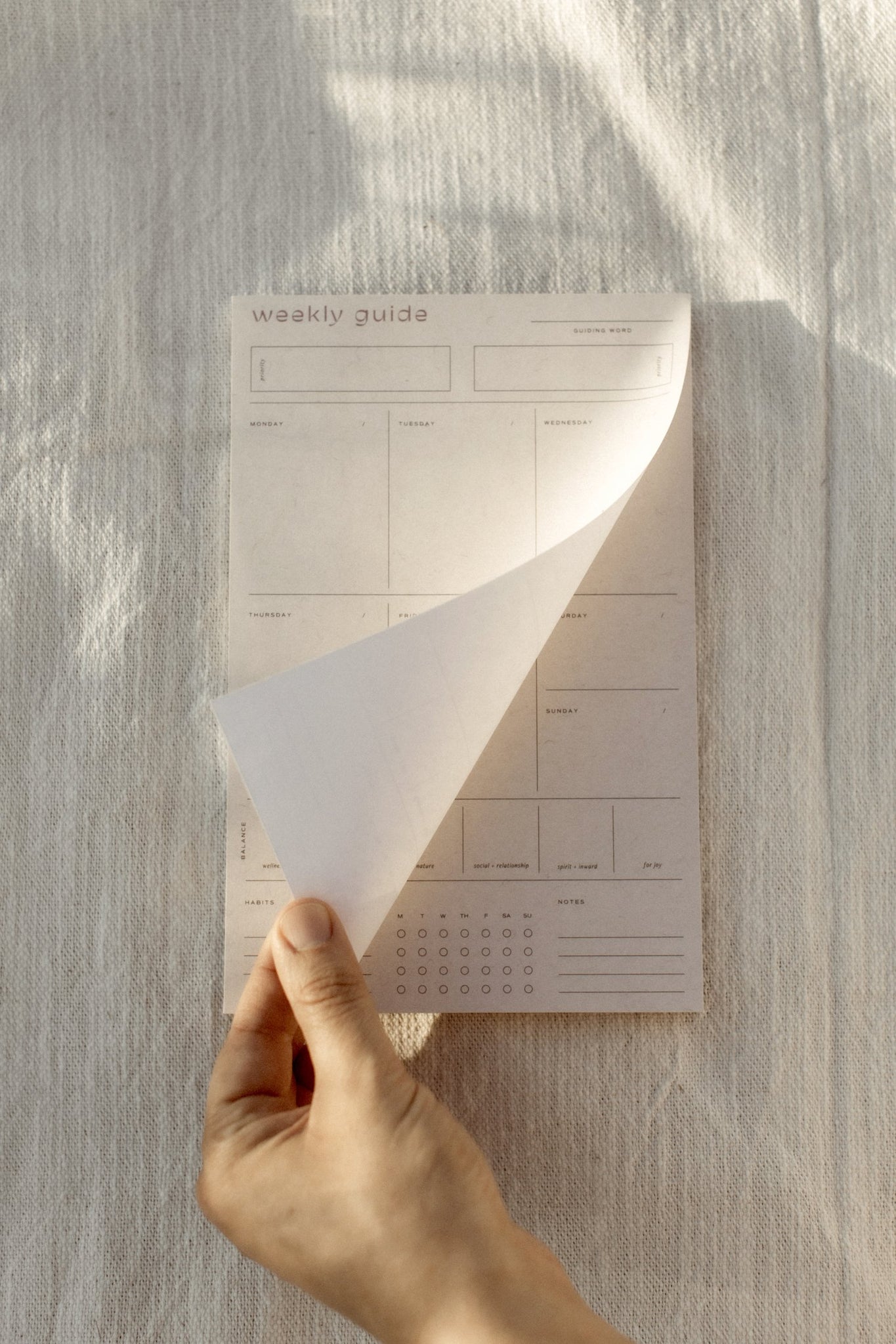 Weekly Guide Notepad